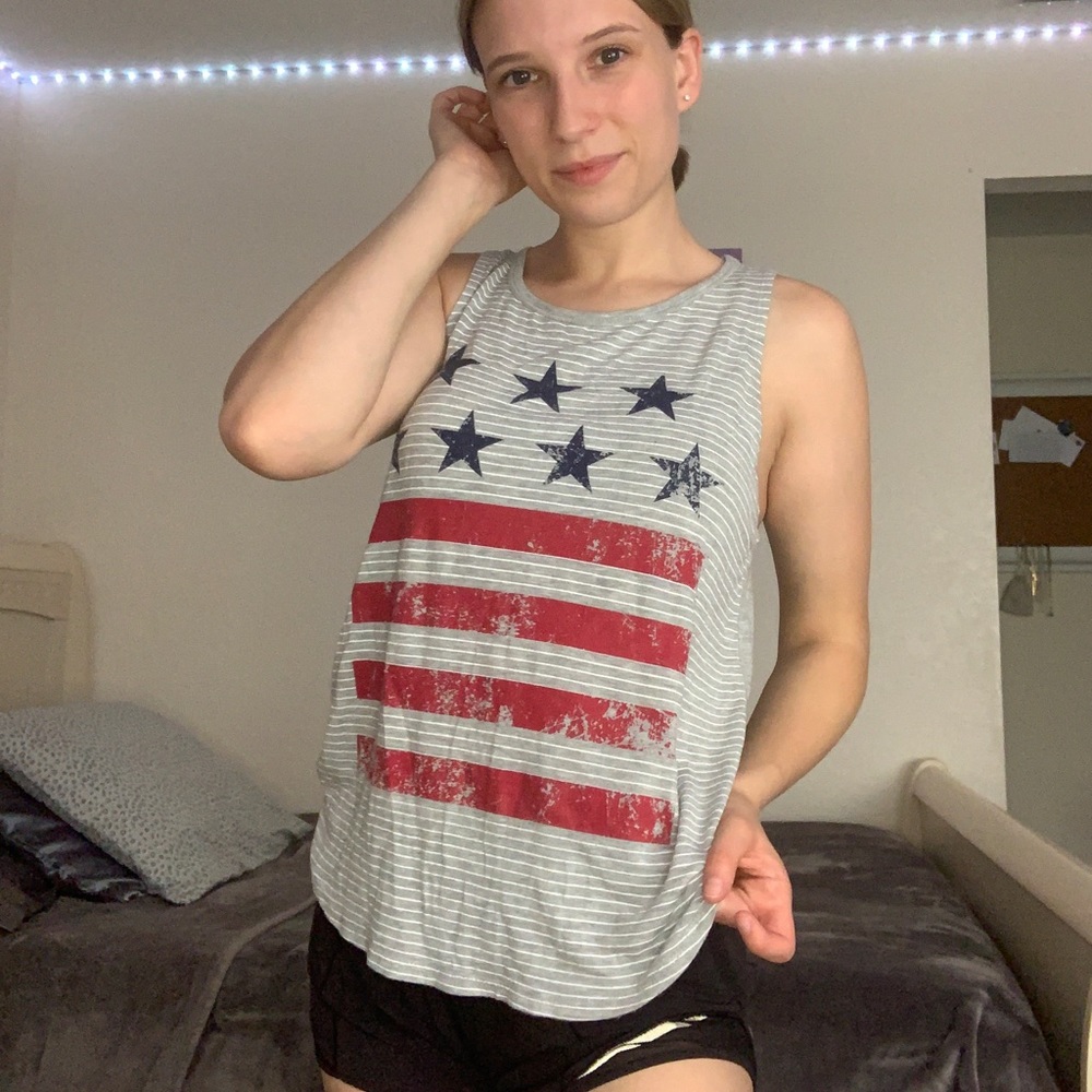 American flag tank top